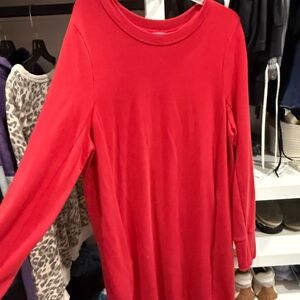 Athleta Bold Red Long Sleeve Dress